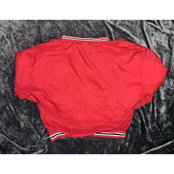 Vintage 90s Chicago Bulls Chalk Line Pullover Jacket – Red – XL - Picture 7 of 9